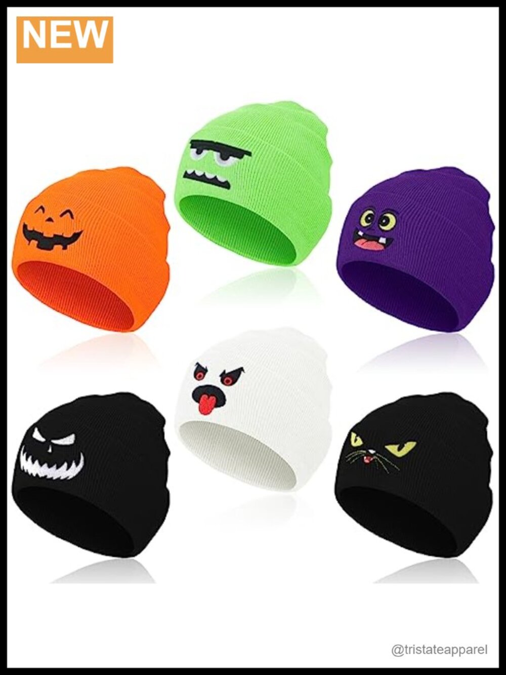 Halloween Skull Beanie Cap Scary Knit Hat Winter Warm Elastic Unisex